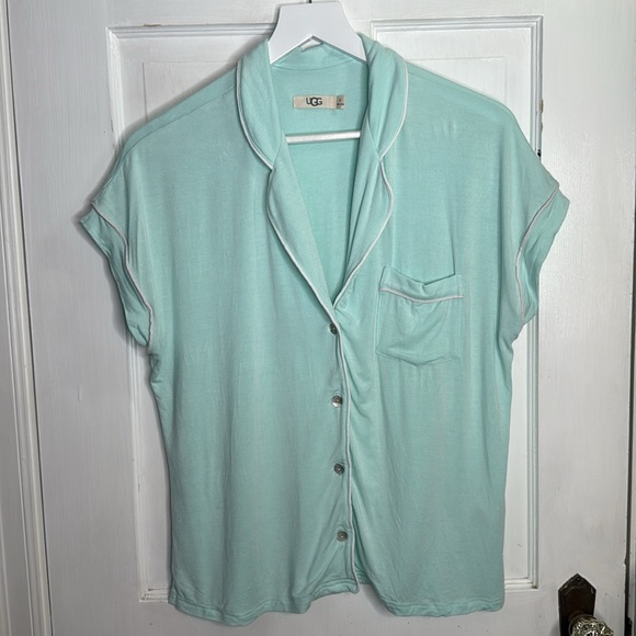 UGG Amelia Short Jersey Pajamas in Mint green W1363 Sz M - Picture 4 of 13